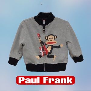Paul Frank Monkey Guitar Zip-Up Sweatshirt, Size 18 Months